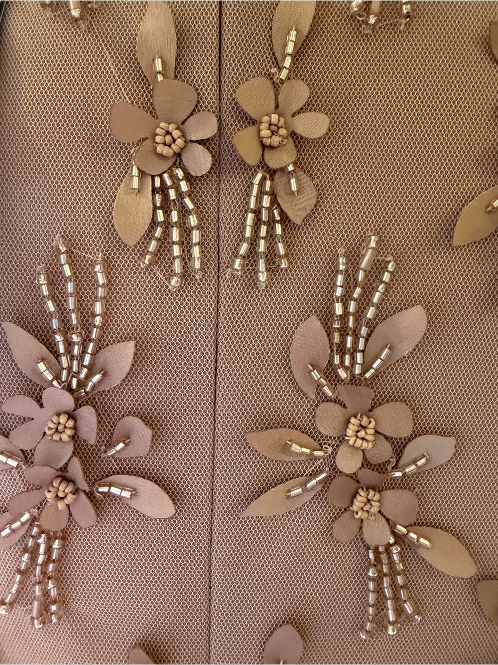 💐 Pisarro Nights Bronze Champagne Embellished Gown NWT - Picture 6 of 8